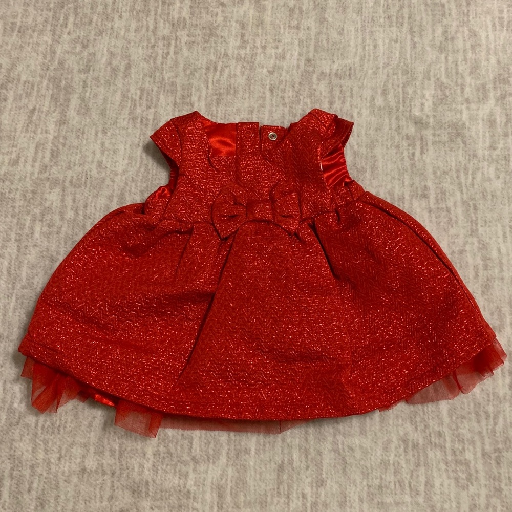 Cat & Jack Red Holiday Dress 0-3M